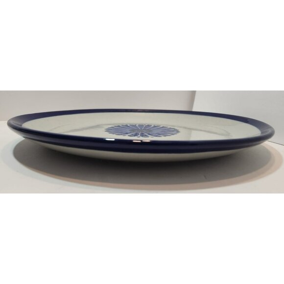 Vtg Ken Edwards El Palomar Guadalajara Blue 14" Chop Plate/Round Platter Signed - Picture 12 of 13